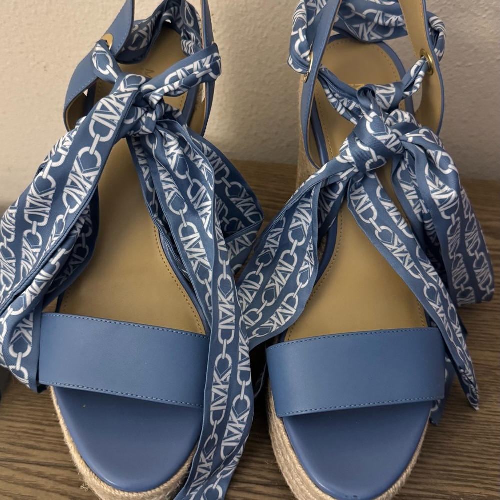 Michael Kors Collection Blue Espadrille Sandals